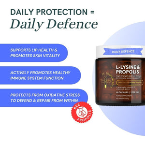 Dr Sosnowski'S L-Lysine & Propolis Supplements | High Potency L Lysine Immune Support Formula with 5:1 Propolis Extract, Quercetin, VIT C, VIT E and Zinc