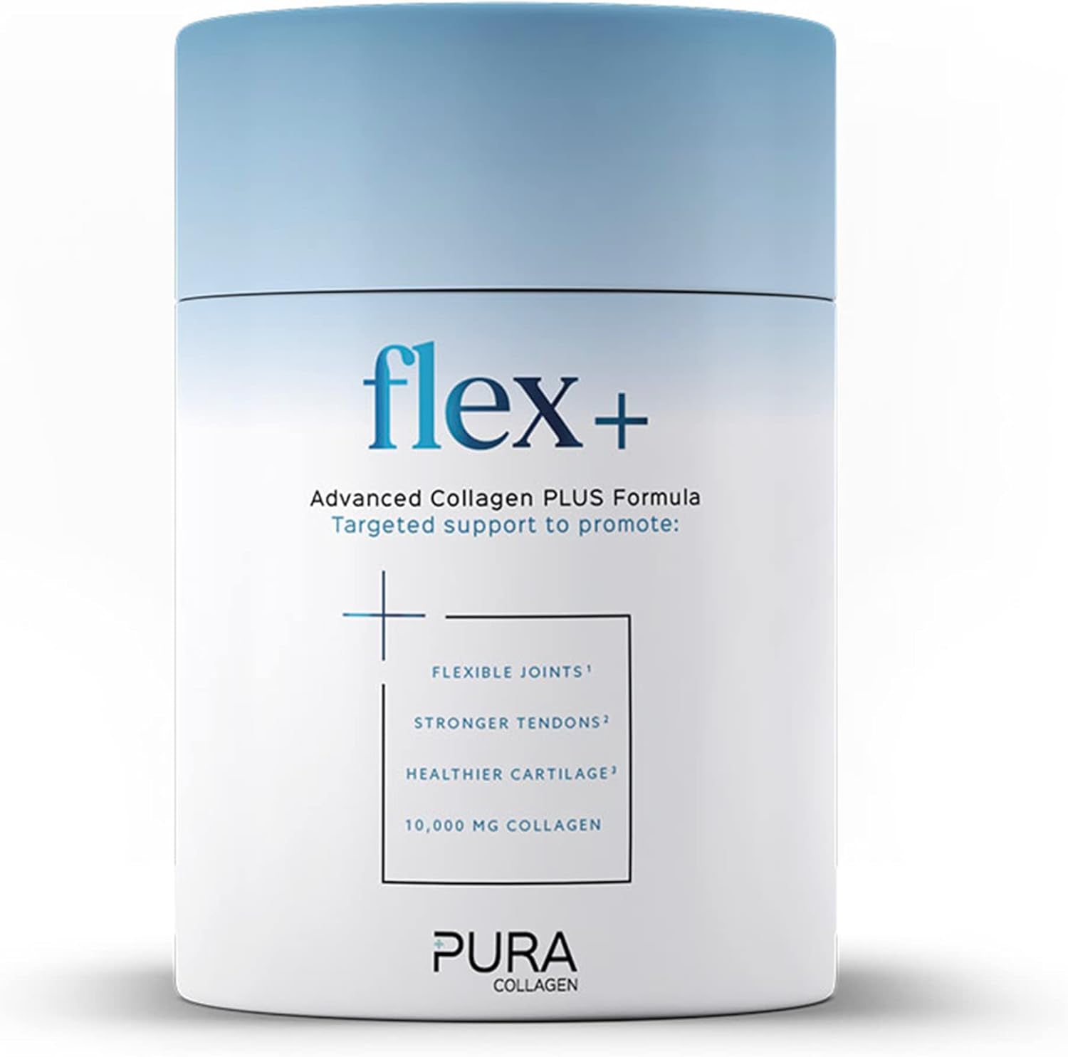 Pura Powdered Collagen Supplement (Flex +) | Hydrolysed Collagen Peptides with Vitamin C & Manganese | 284G (28 Servings)