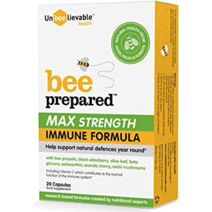 Unbeelievable Health Bee Prepared Max Strength Immune System Formula - Created by Nutritional Experts - Contains Bee Propolis, Elderberry and More – Immunity Support Supplement