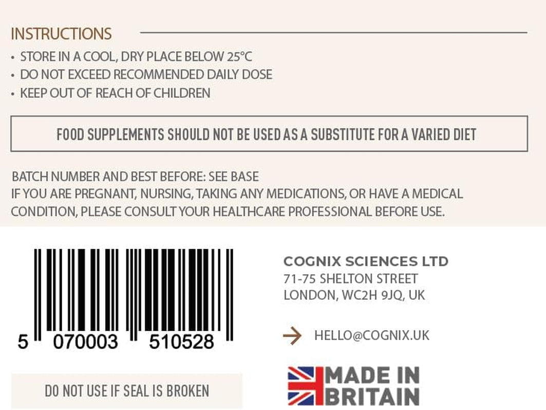 High Potency Lions Mane Supplement 12,000Mg with Zinc for Normal Cognitive Function & Cell Protection - Maximum Strength Organic Lions Mane - 30% Polysaccharides - UK Made 60 Capsules (30 Servings)