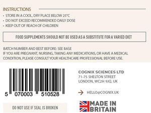 High Potency Lions Mane Supplement 12,000Mg with Zinc for Normal Cognitive Function & Cell Protection - Maximum Strength Organic Lions Mane - 30% Polysaccharides - UK Made 60 Capsules (30 Servings)