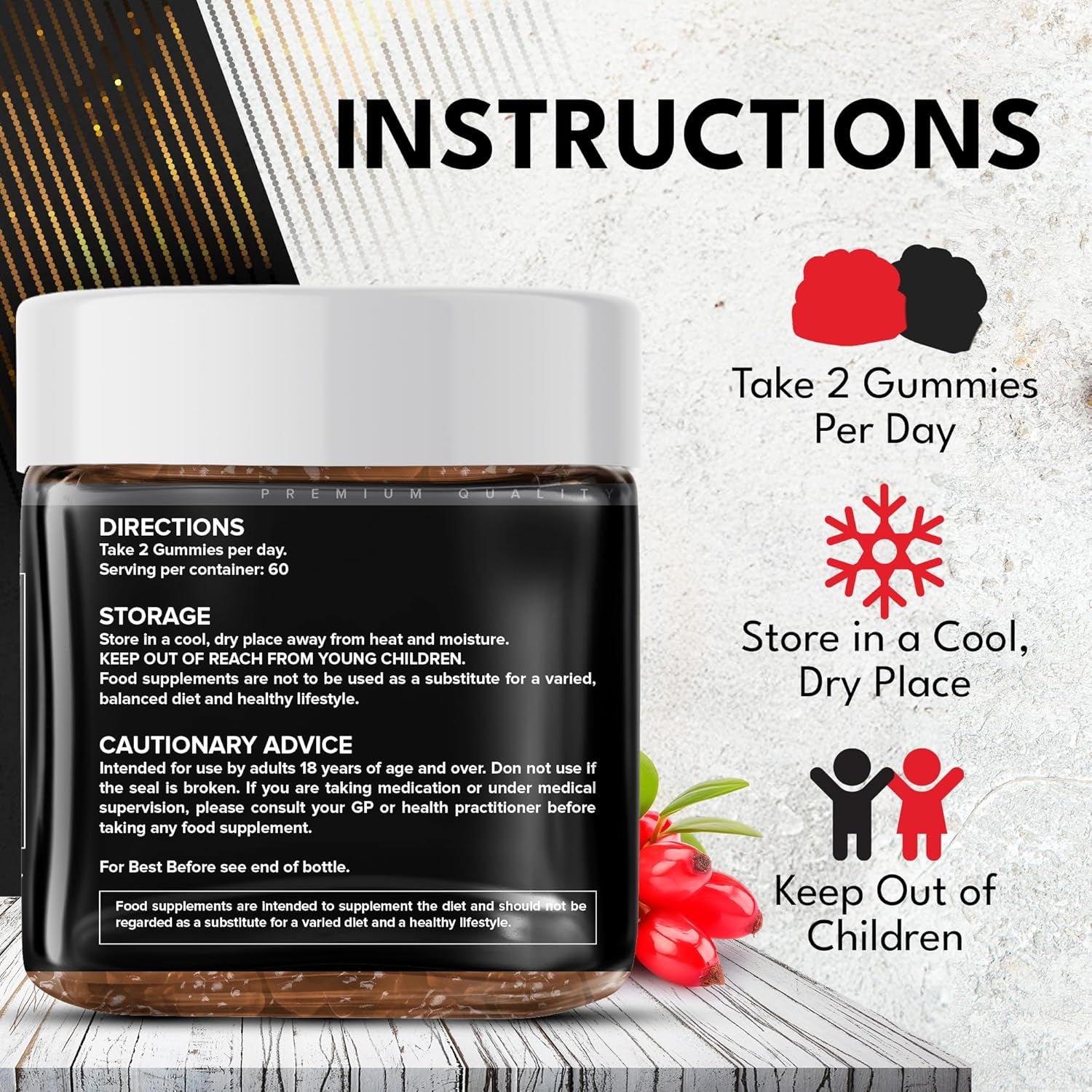 Supplmnt. Berberine Gummies - 2 Months Supply, 1500Mg Berberine with 1000Mg Ceylon Cinnamon, 2.4Mg Vitamin B12 & 400Mg Magnesium Glycinate - Powerful Metabolism & Immune Support Supplement - Orange