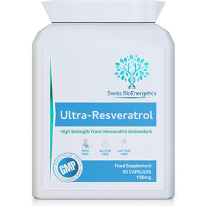 Ultra-Resveratrol 150Mg 90 Capsules - High Strength 150Mg Trans Resveratrol - High Potency Targeted Release Antioxidant Supplement