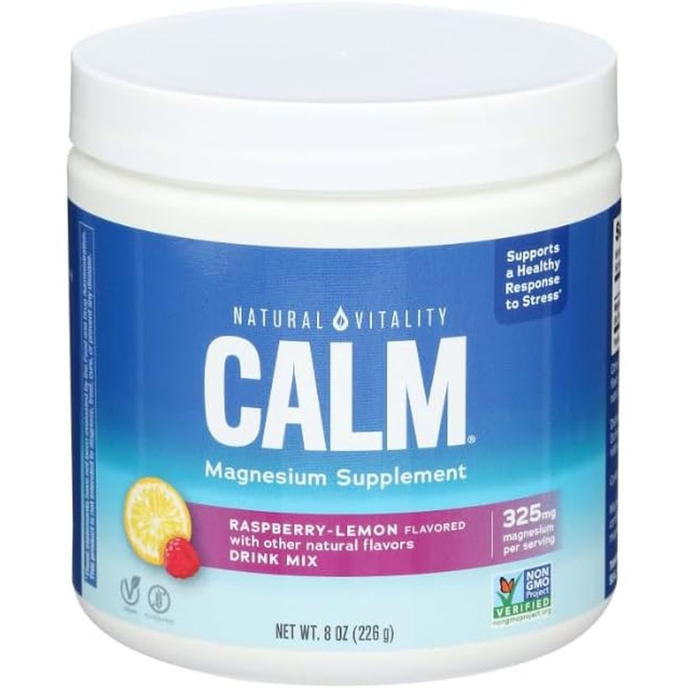 Magnesium Powder Calm, Raspberry-Lemon, Gluten Free, 226 G