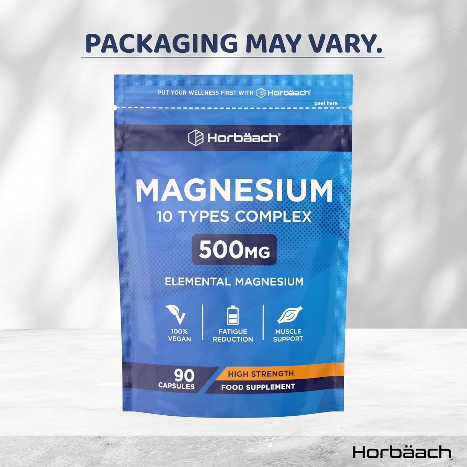 Magnesium Glycinate Complex | 500Mg Elemental Magnesium | 10-In-1 Complex | Glycinate, Citrate, Malate, Oxide, Taurate & More | 90 Vegan Capsules | by Horbaach