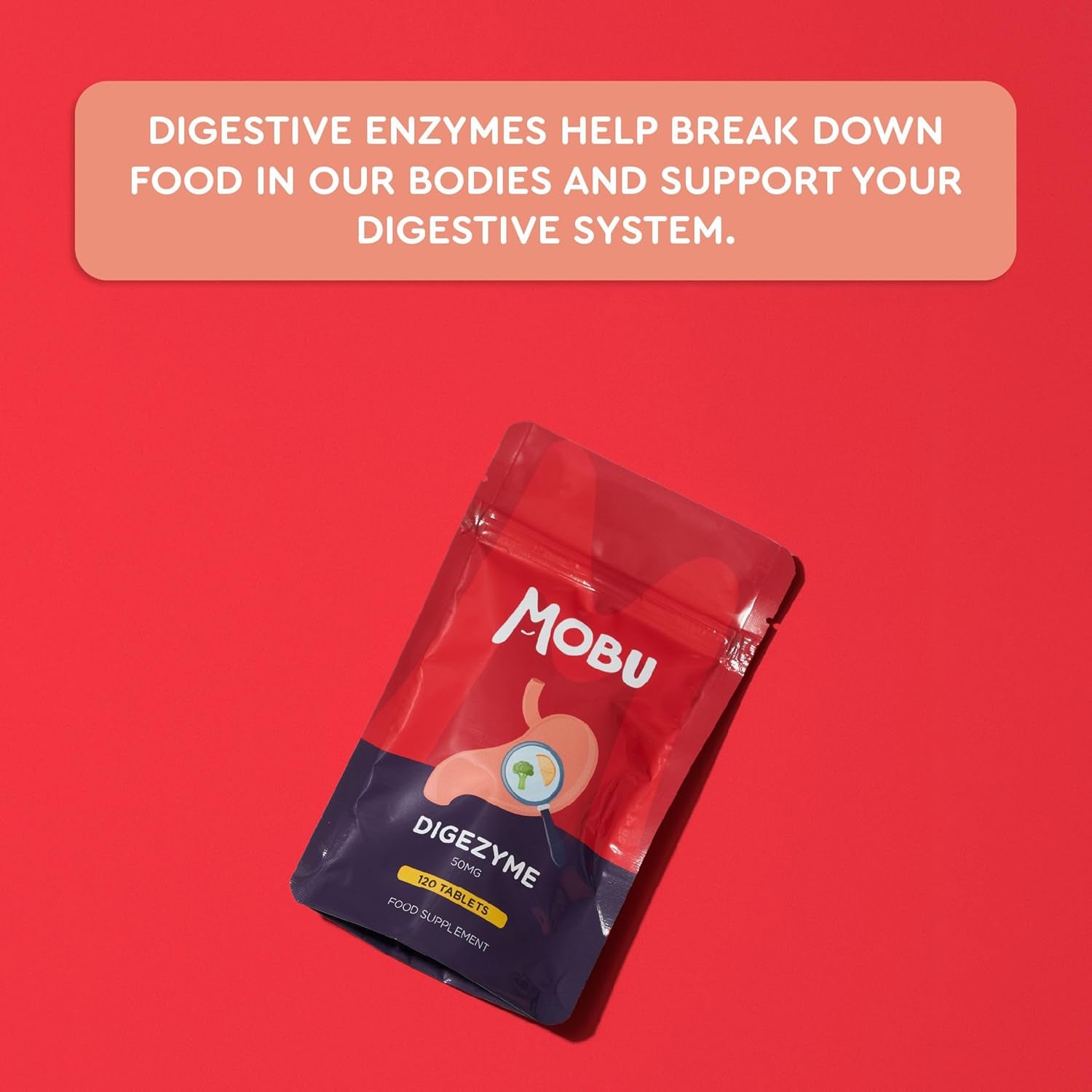 Digestive Enzymes Contains Digezyme, Amylase, Lactase, Lipase 120 Tablets