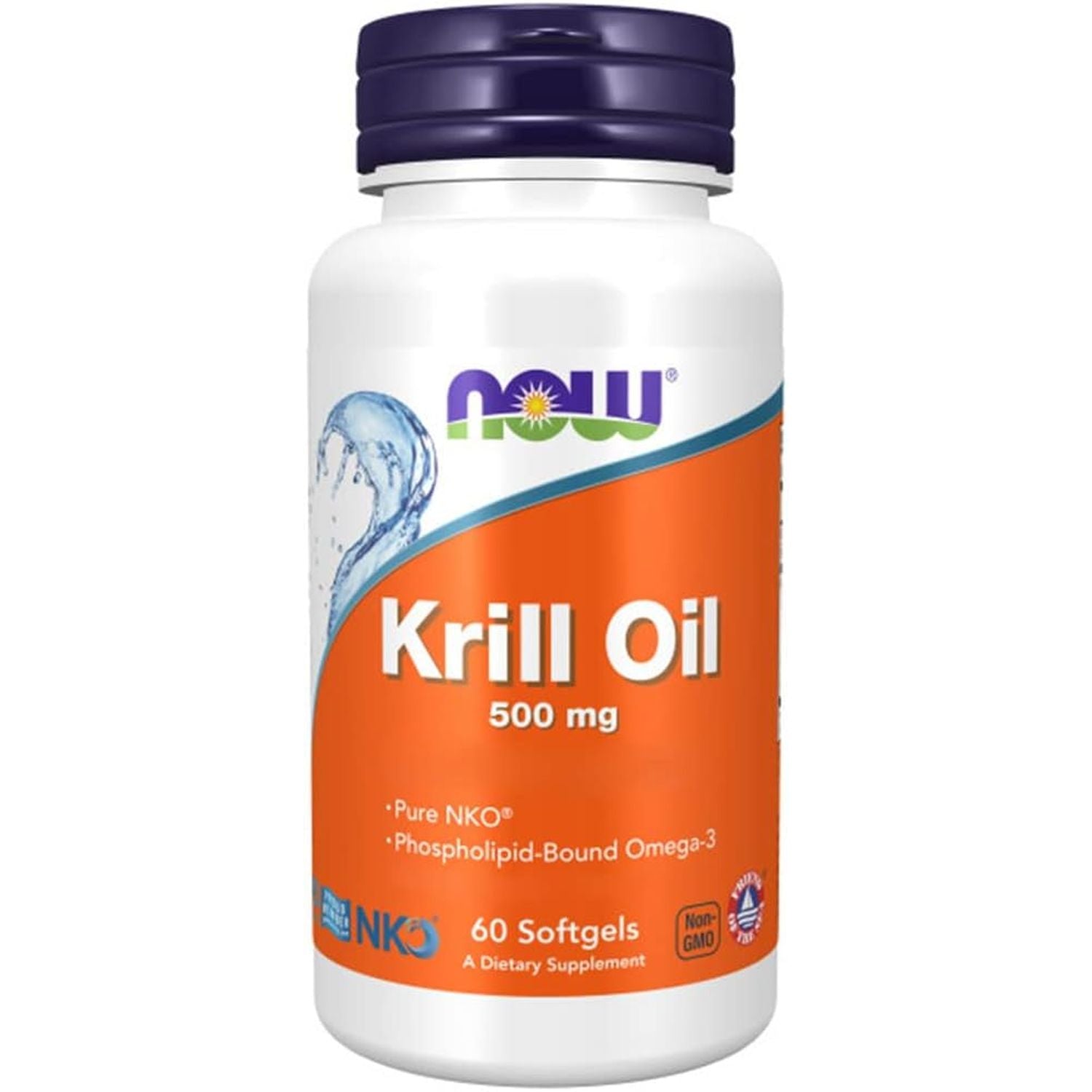 Now Foods Krill Oil, 1000Mg, with EPA, DHA and Astaxanthin, High Dose, 60 Softgels, Laboratory Tested, Soy Free, Gluten Free, Non-Gmo