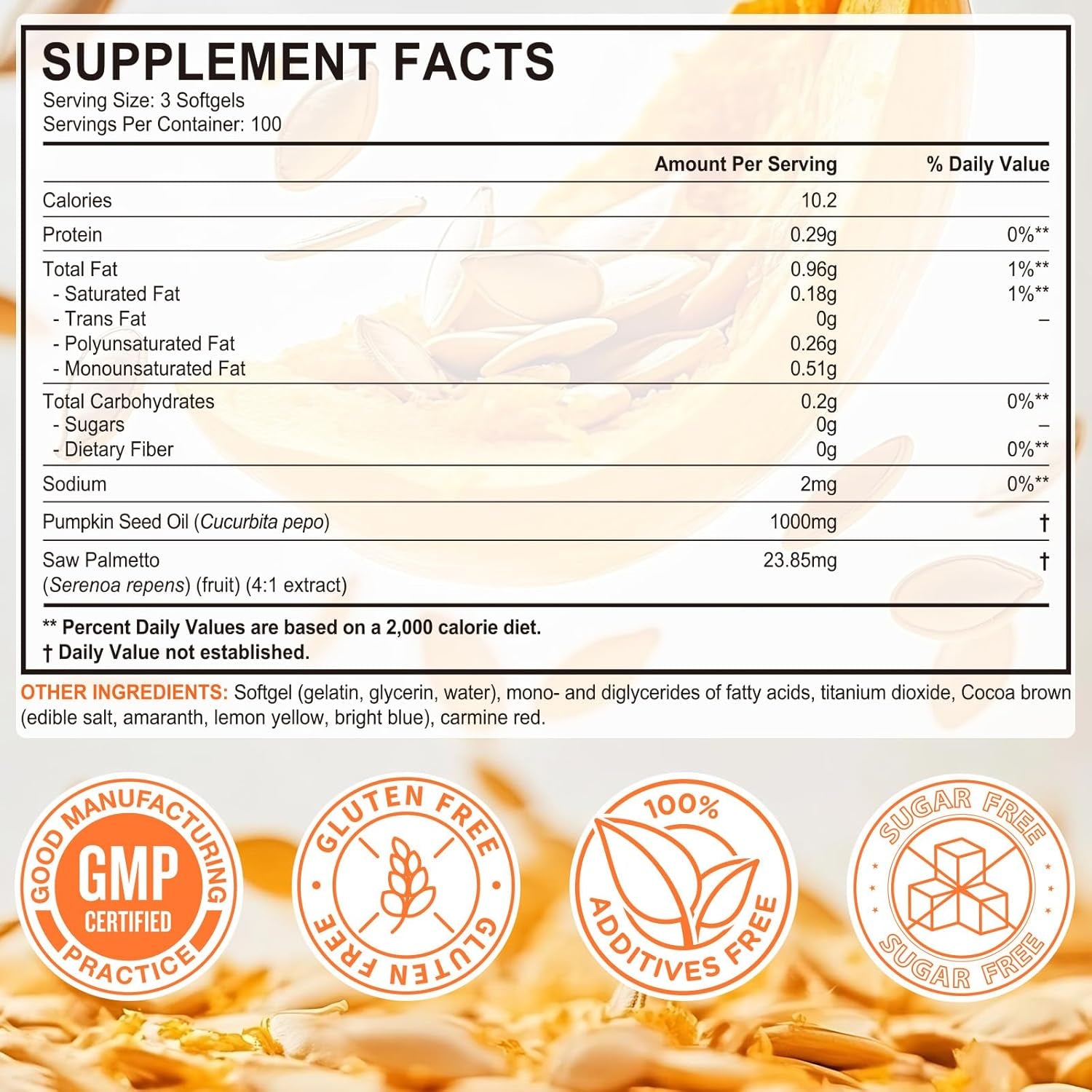 1000Mg Pumpkin Seed Oil Capsules – Cold Pressed Pumpkin Seed Oil – 300 Softgels (1)