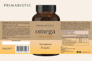 Primabiotic Omega 3 – High Strength Fish Oil Capsules | Pure Omega-3 Fish Oil for Heart, Brain & Joints | Premium EPA & DHA | Supports Heart Health, Cognitive Function & Joint Mobility