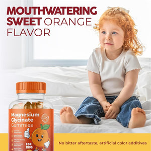 Magnesium Kids Gummies - Joint, Muscle, and Bone Support, Promotes Memory and Focus, Healthier Blood Sugar Levels - Magnesium Glycinate