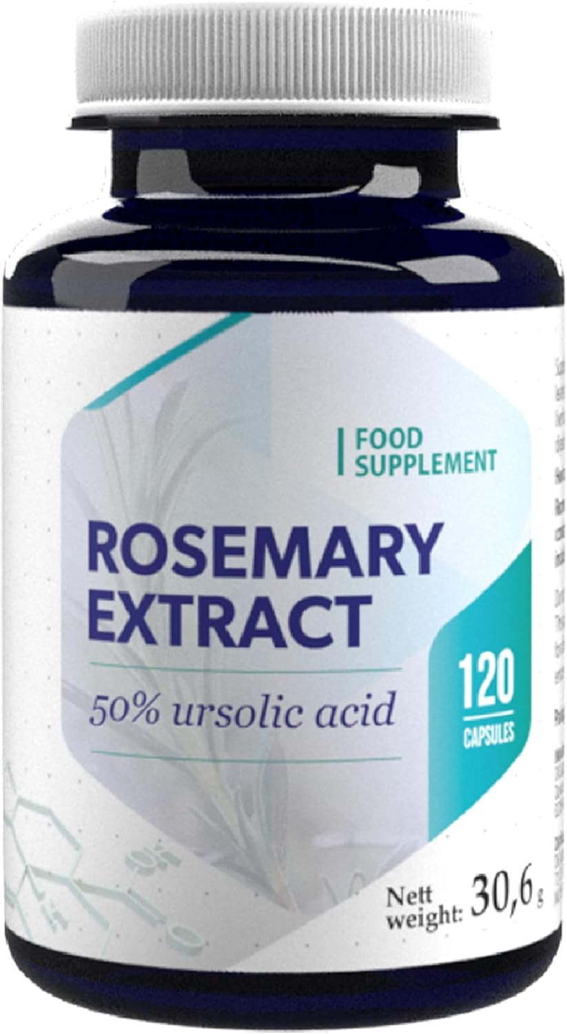 Hepatica Ursolic Acid 75Mg from Rosemary Extract – 120 Vegan Capsules | High-Strength Muscle, Metabolic & Anti-Inflammatory Support | 3Rd Party Lab Tested