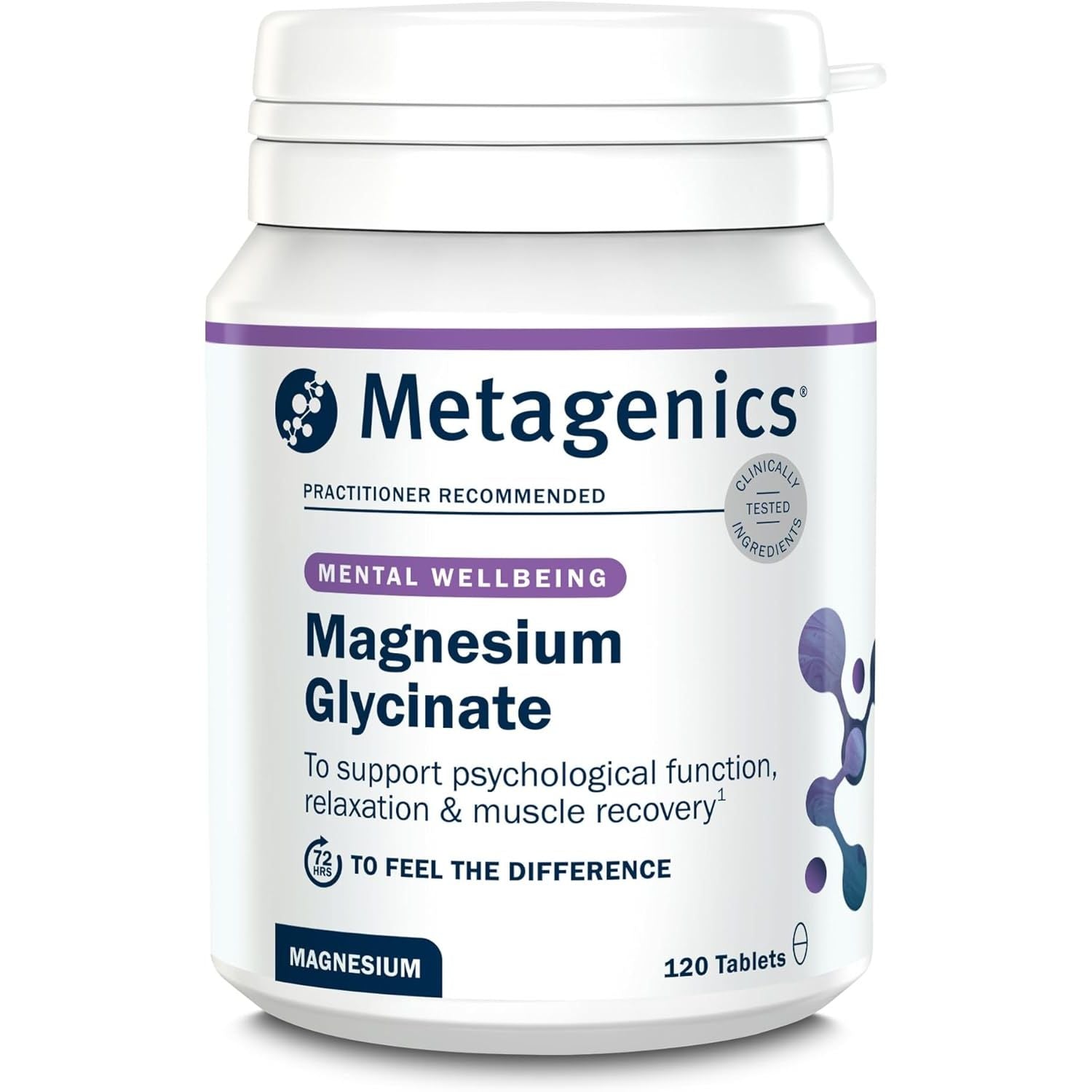 Metagenics Magnesium Glycinate 100Mg - High Strength Supplement - Sleep Support - Easily Absorbable, Gentle on Digestion - 120 Tablets