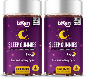 Pro Sleep Gummies for Adults Magnesium, L-Theanine, 5 HTP, Valerian Root, Passionflower Extract, Glycine, Chewable Sleep Supplement |Sleep Aid| |Calm Mood| Vegan 120 Gummies |Berries Flavour| (2)