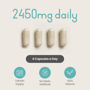 Marine Collagen Supplements for Women 2450Mg Complex | 120 Hydrolyzed Marine Collagen Capsules with Hyaluronic Acid | Skin Supplements for Women | High Strength Collegen Peptides Tablets | Vitabright