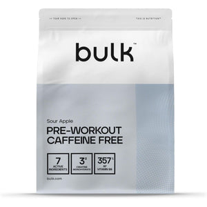 Bulk Pre Workout Caffeine Free, Sour Apple, 500 G