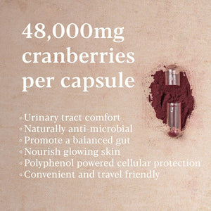 Higher Nature - Oregon Cranberry Supplement - 48,000Mg Superior Strength - UTI Support for Women & Men - True Food® Formula - High Strength Cranberry Concentrate 200X - Sugar Free - 30 Capsules