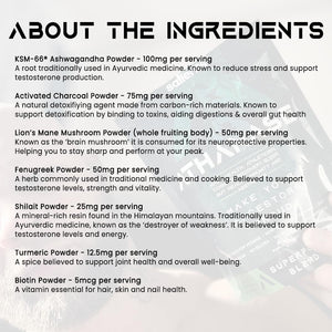 SALIENTS® ATHANASE® | Men'S Super Greens Powder | Superfood Powder Blend | Includes Maca Root, Guarana, Ashwagandha, Lions Mane, Shilajit, Fenugreek & More | 250G & 50 Servings | UK