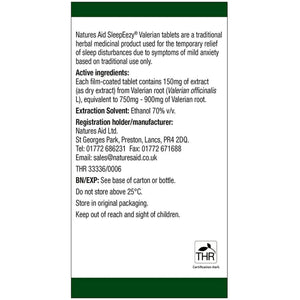 Sleepeezy Valerian Root Tablets, 2 X 60 Vegan Tablets, Relief of Sleep Disturbances