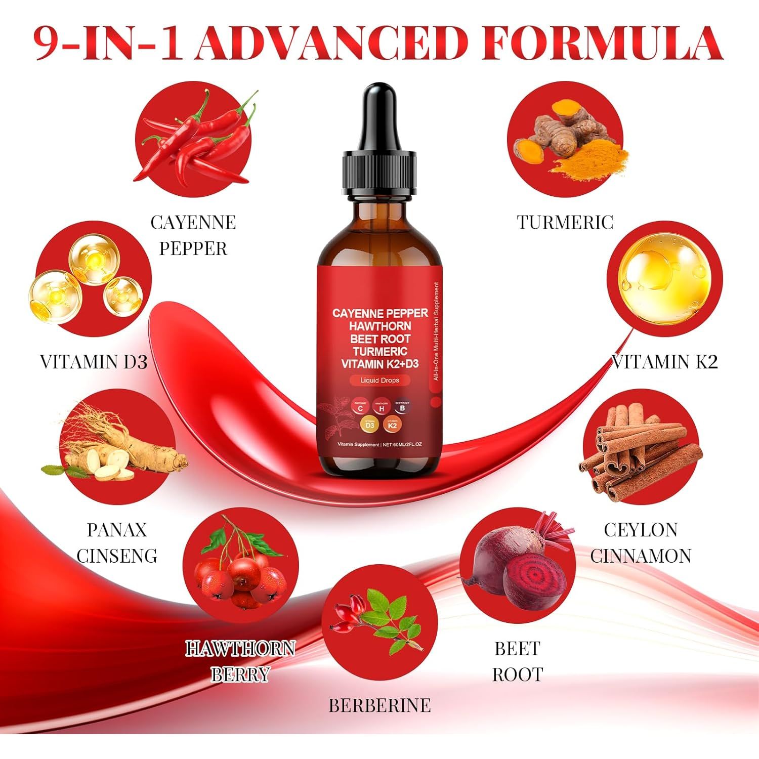 Cayenne Pepper Drops, Rethes Cayenne Pepper Drops, 2Pc Cayenne Plus, Natural Cayennes Pepper Extract Drop Body