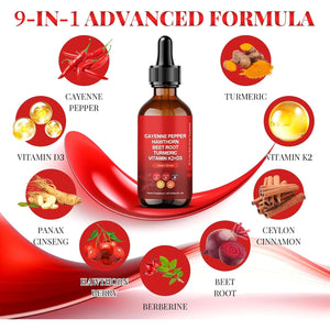 Cayenne Pepper Drops, Rethes Cayenne Pepper Drops, 2Pc Cayenne Plus, Natural Cayennes Pepper Extract Drop Body