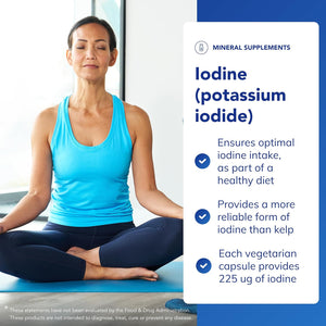 Pure Encapsulations Iodine (Potassium Iodide) 225 UG - Hypoallergenic Supplement Supports Metabolism, Healthy Skin and Thyroid Function - 60 Vegetarian Capsules