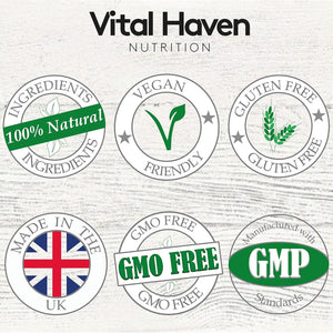 [Vital Haven] Complex Cognitive Formula - Lion'S Mane (4000Mg) & Gingko Biloba (1000Mg) - 120 Vegan Capsules - Max Potency - with Piperine for Maximal Absorption - Made in the UK