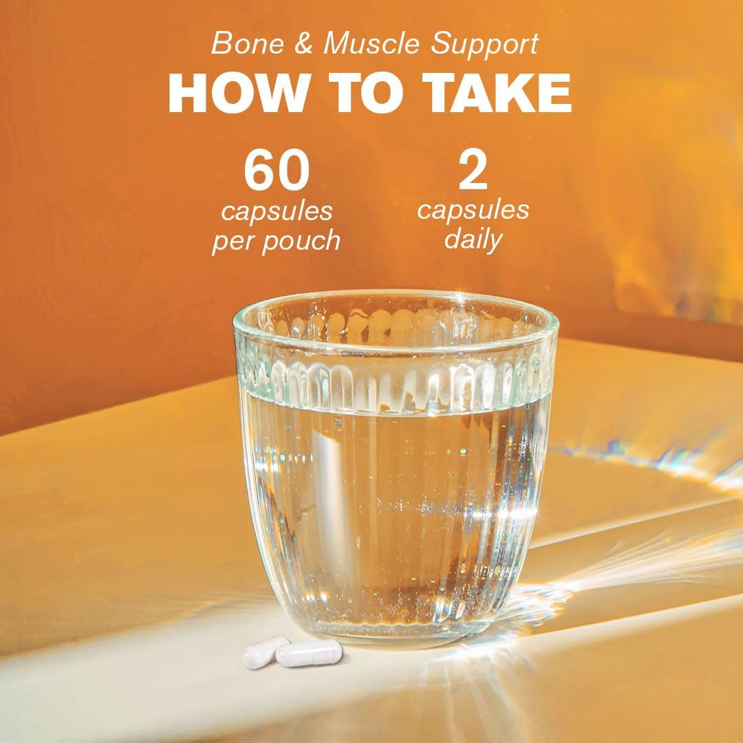 Bone & Muscle Support | Includes Calcium (Bisglycinate) 160Mg, Magnesium (Citrate) 150Mg, Vitamin K2 100Μg, Vitamin D3 25Μg (1000IU) | 60 Vegan Capsules | Two-A-Day | DR.VEGAN