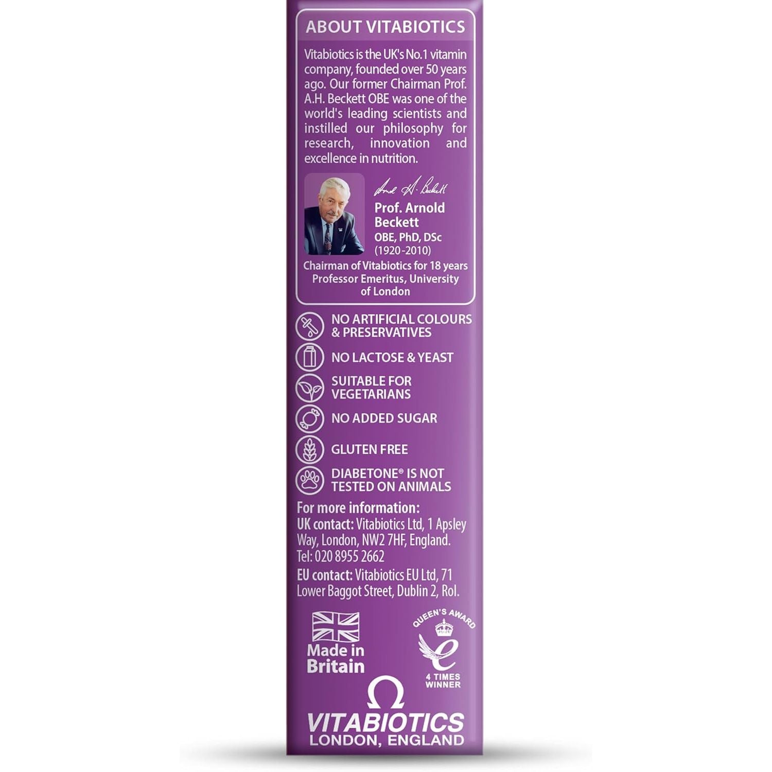 Diabetone Original Formula Supports Glicemia Control and Diabetes Management Supplement - 30 Tablets, 30-Day Supply, by Vitabiotics