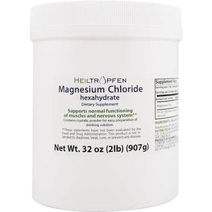 2 Pounds / 907 G Magnesium Chloride Powder | Hexahydrate | Pharmaceutical Grade Ingredients | Crystal Powder | Pure Ph. EUR., BP, USP, 100% - Muscle Pain Relief | Heiltropfen®