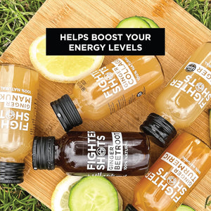 Fighter Shots Mixed Pack (12X60Ml)| Ginger, Ginger Turmeric, Ginger Collagen & Ginger Beetroot | 100% Natural | Perfect Morning/Post Workout Pick Me up | No Preservatives