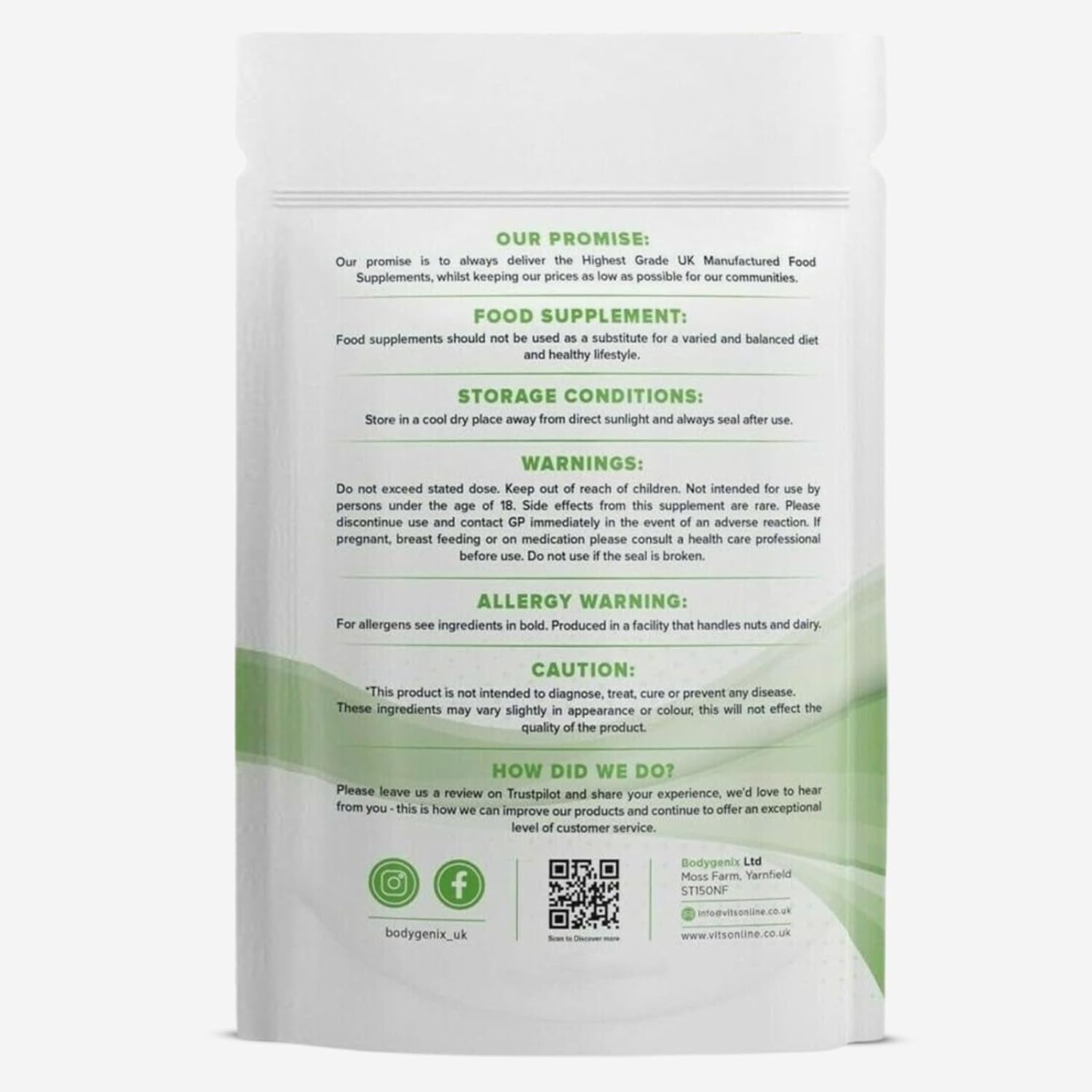 Bodygenix D-Mannose 1000Mg Capsules High Strength UTI Treatment Immune System Support Vegan Food Supplement - 60 Capsules 2 Month Supply