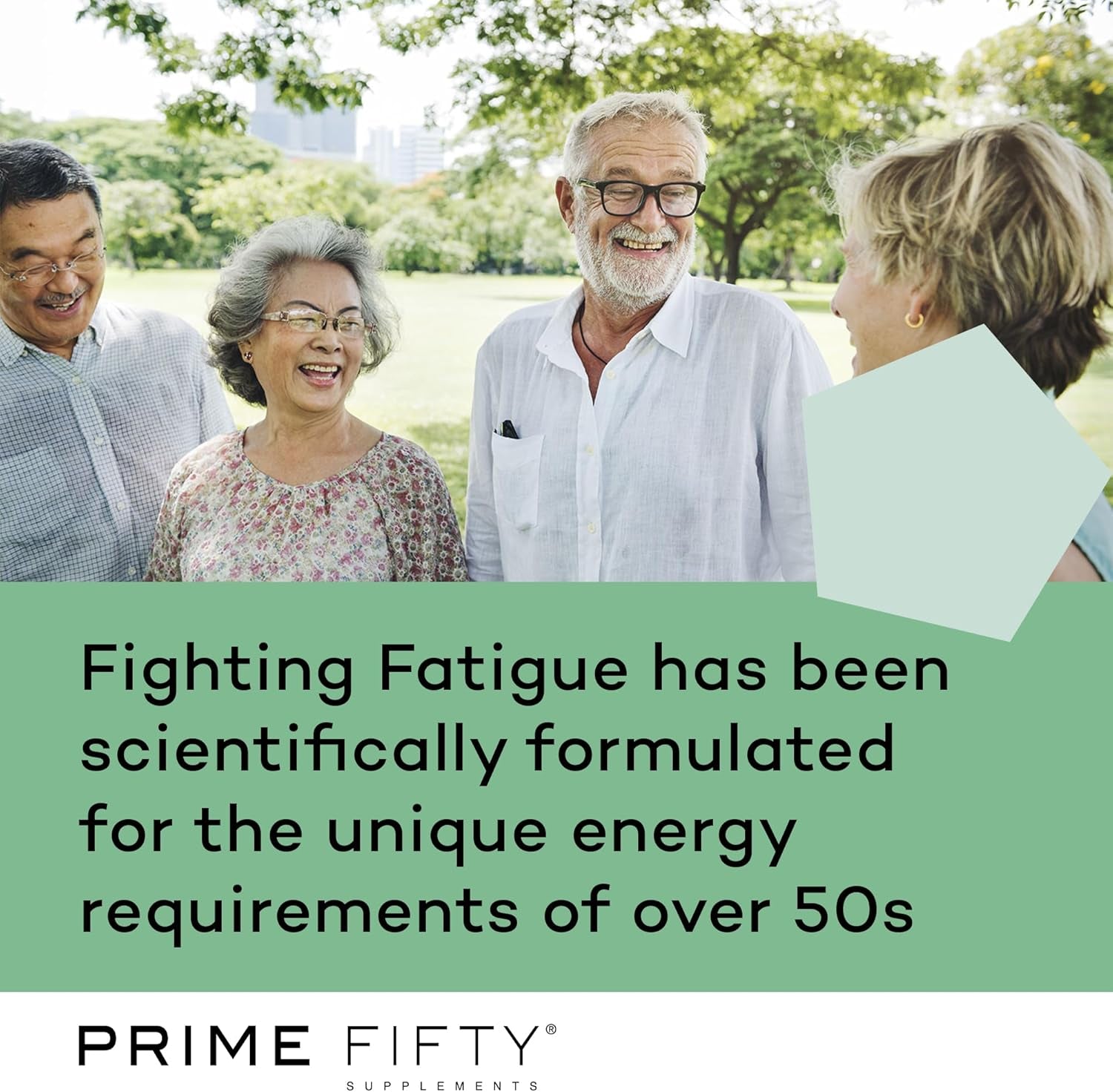 Prime Fifty Fighting Fatigue Supplement – 28 Day Supply – Energy Tablet with Vitamin B12, Magnesium & Iron for over 50S – Co-Enzyme & C, D & B Vitamin Tablets for Tiredness & Fatigue