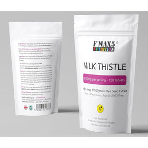 Milk Thistle (80% Silymarin) Tablets - High Strength 4000Mg Supplement, 120 Tablets (2 per Serving) - Not Capsules or Tincture - Vegan, Gmo-Free, Gluten-Free, UK Made
