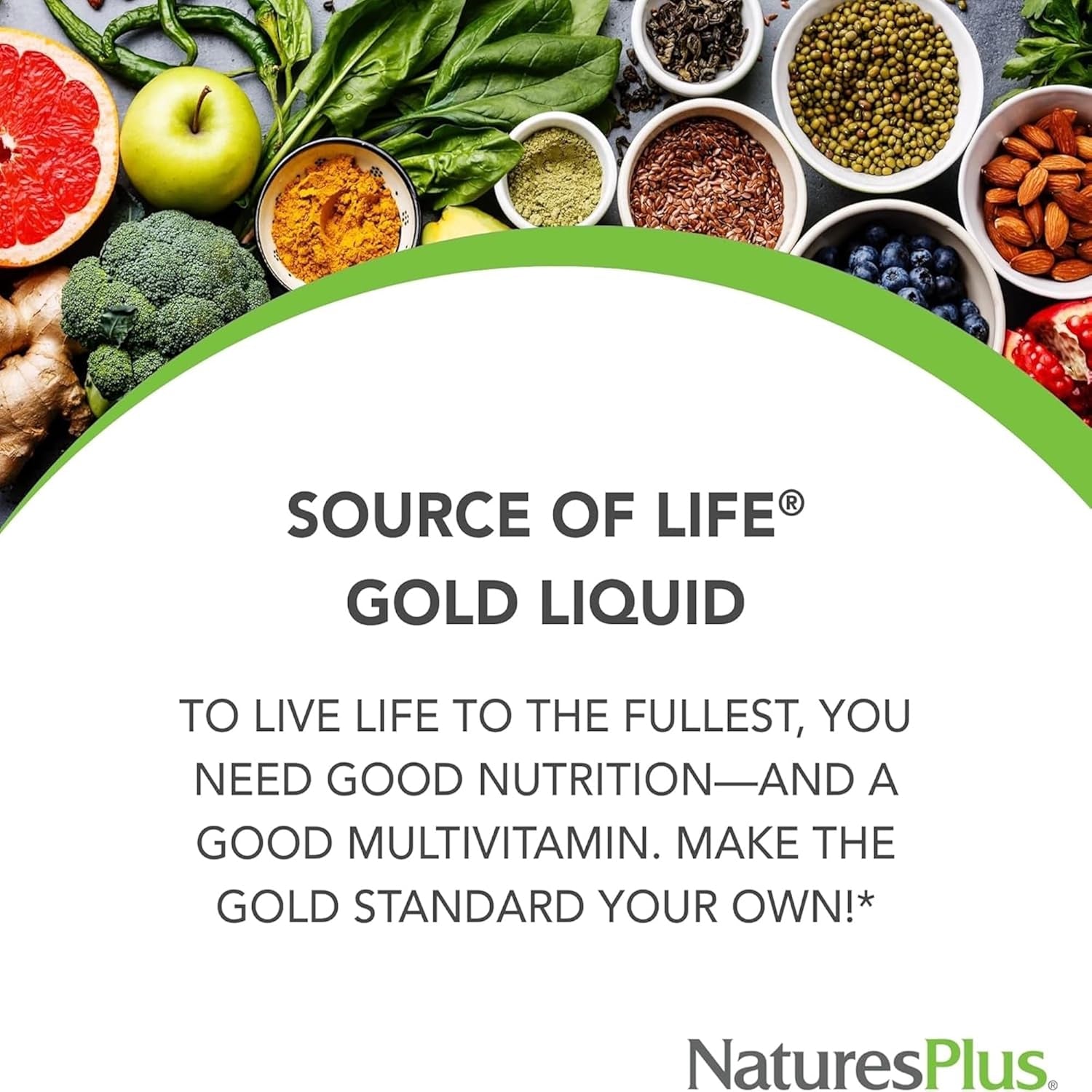 Naturesplus Source of Life Gold Liquid - High Potency Whole Food Multivitamin and Mineral - Energy Boost, Immune Support - Vegetarian, Gluten Free - 887Ml