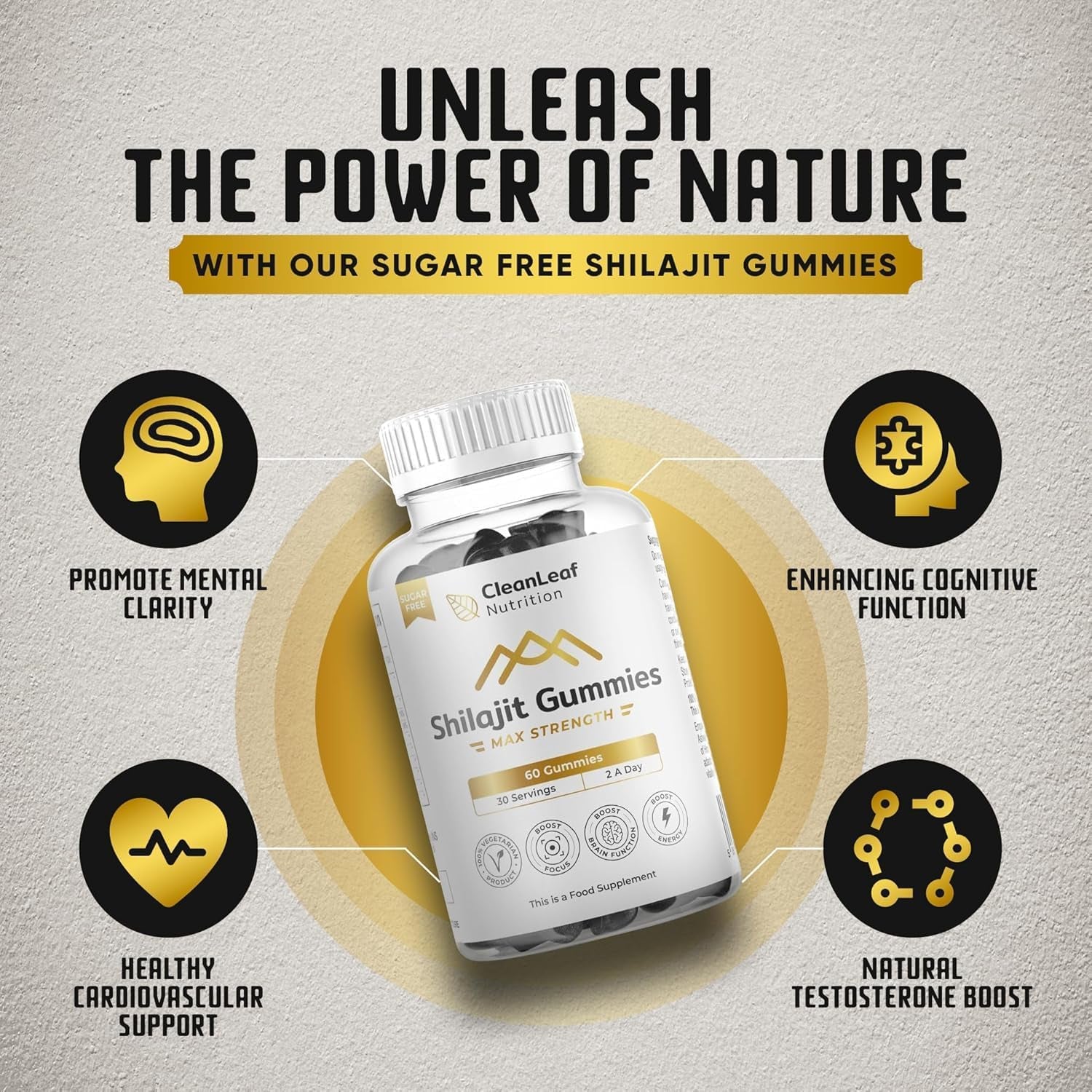 Shilajit Gummies – Extra Strength Formula | Sourced from Himalayan Shilajit | Naturally Rich in Fulvic Acid & 85+ Essential Minerals | Supports Energy, Vitality & Immunity | 60 Gummies