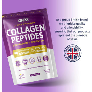Premium Collagen Powder (Type I, III) Hydrolysed Bovine Collagen Peptides Powder - Halal Certified - 19 Amino Acids - High Levels of All 8 Essential Amino Acids & Bcaas - 150G