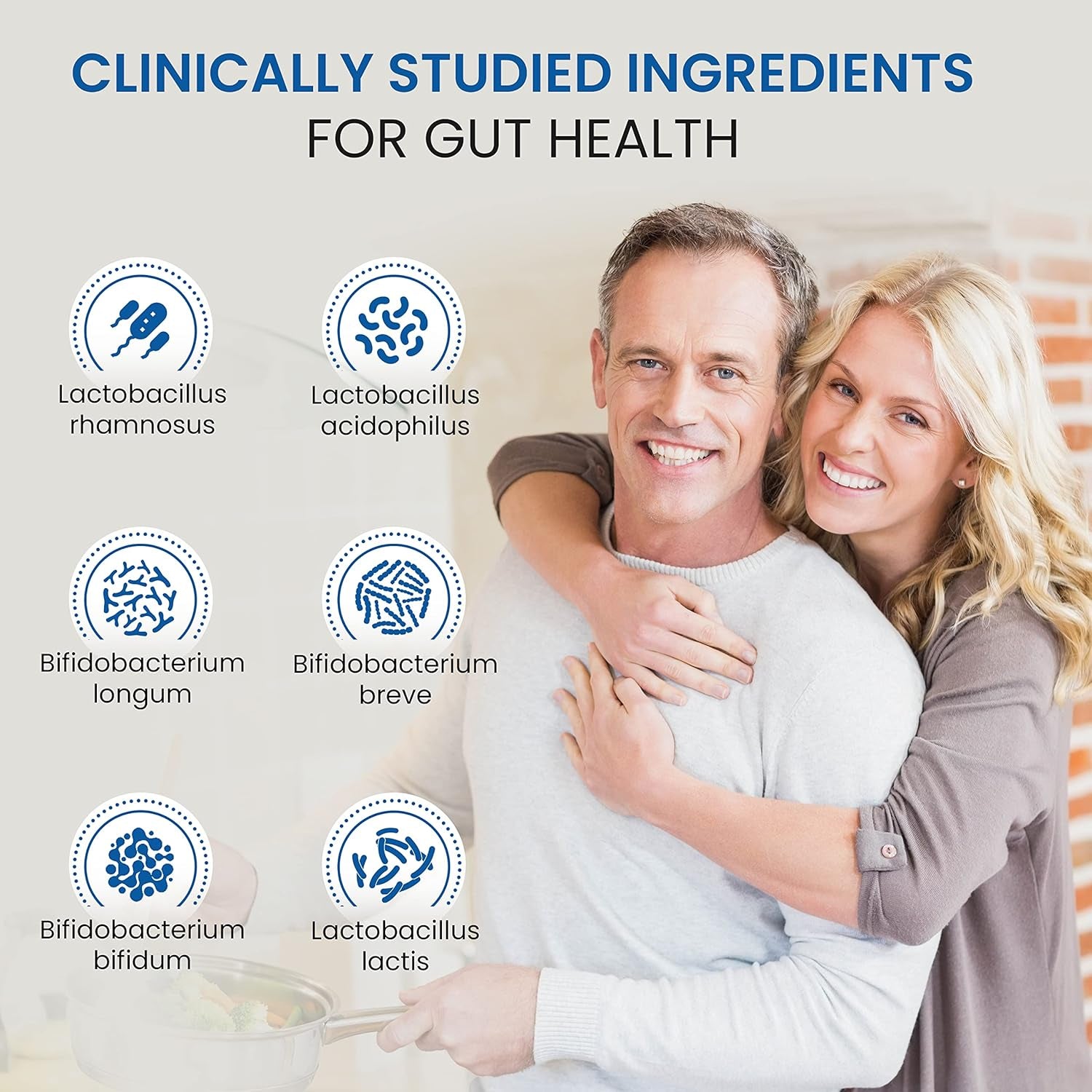 Advanced Probiotics for Gut Health | Made in the UK | Scientifically Formulated Pre & Probiotic Gut Health Supplements | Capsules with 5 Billion Bacterial Cultures, 100 Billion Cfu/G | 60 Capsules