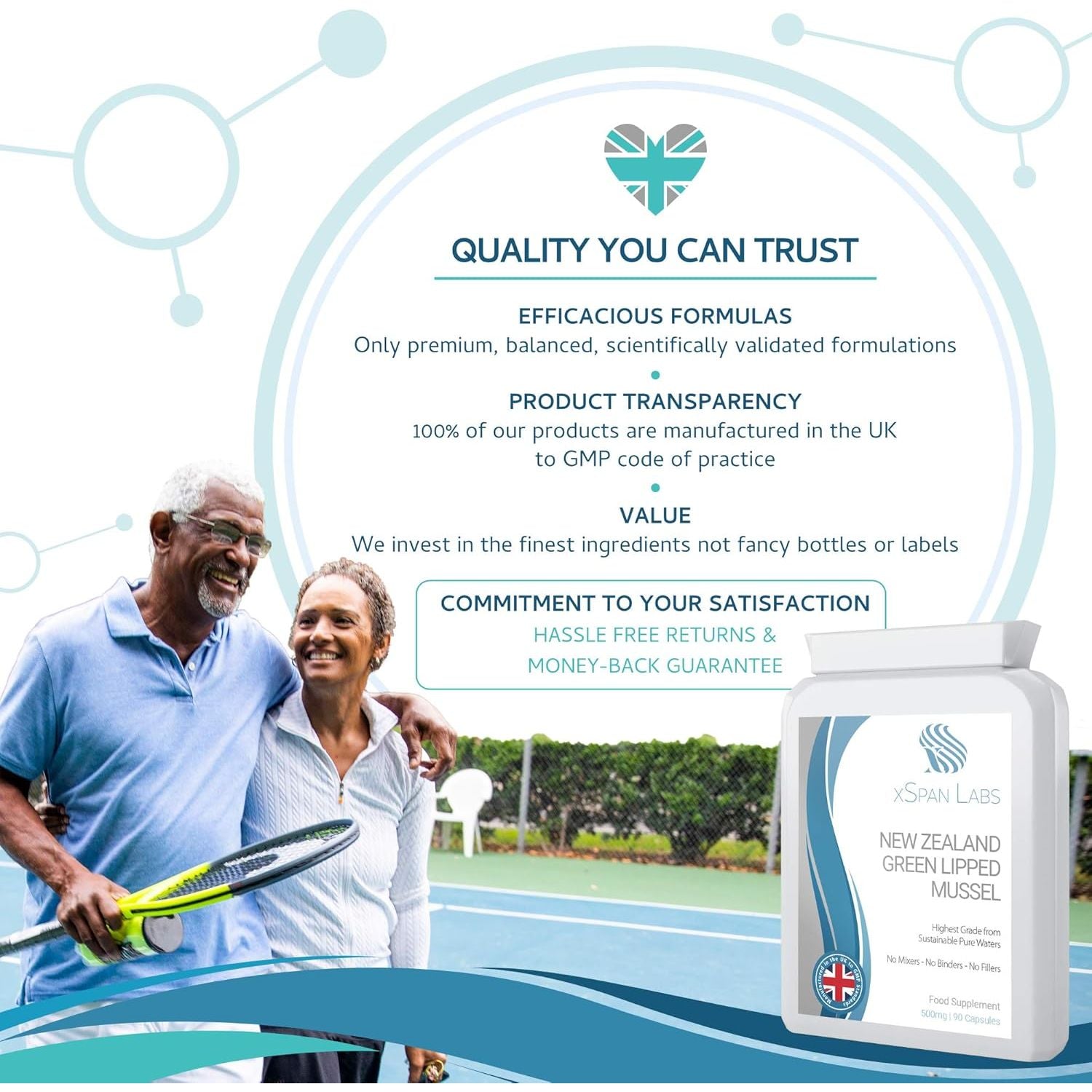 Green Lipped Mussel 500Mg 90 Capsules – Sustainably Sourced from Pure New Zealand Waters, Extracted Using CO2 for Maximum Lipid Retention