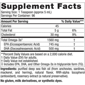 Nordic'S Omega-3 Fish Oil, 1560 Mg, Lemon Taste, 473 Ml