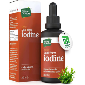 Natural Dual-Form Iodine : 100% Free and Unbound Iodine/Iodide Supplement. 675Mcg (30Ml) for Energy, Mood & Metabolism. Made in the UK.