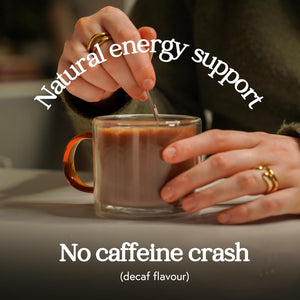 Sixways Hormone Balance, Mushroom Coffee, Decaf Coffee Flavour, Functional Mushroom Powder, Myo-Inositol PCOS Supplement, 30 Servings (150G), Myo-Inositol, PMS Support, Vegan, 200Ug Chromium