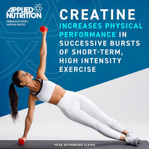 Applied Nutrition Creatine + 700Ml Shaker | Creatine Monohydrate Micronized Powder with Flavour, Increases High-Intensity Physical Performance (250G - 50 Servings) (Strawberry & Raspberry)