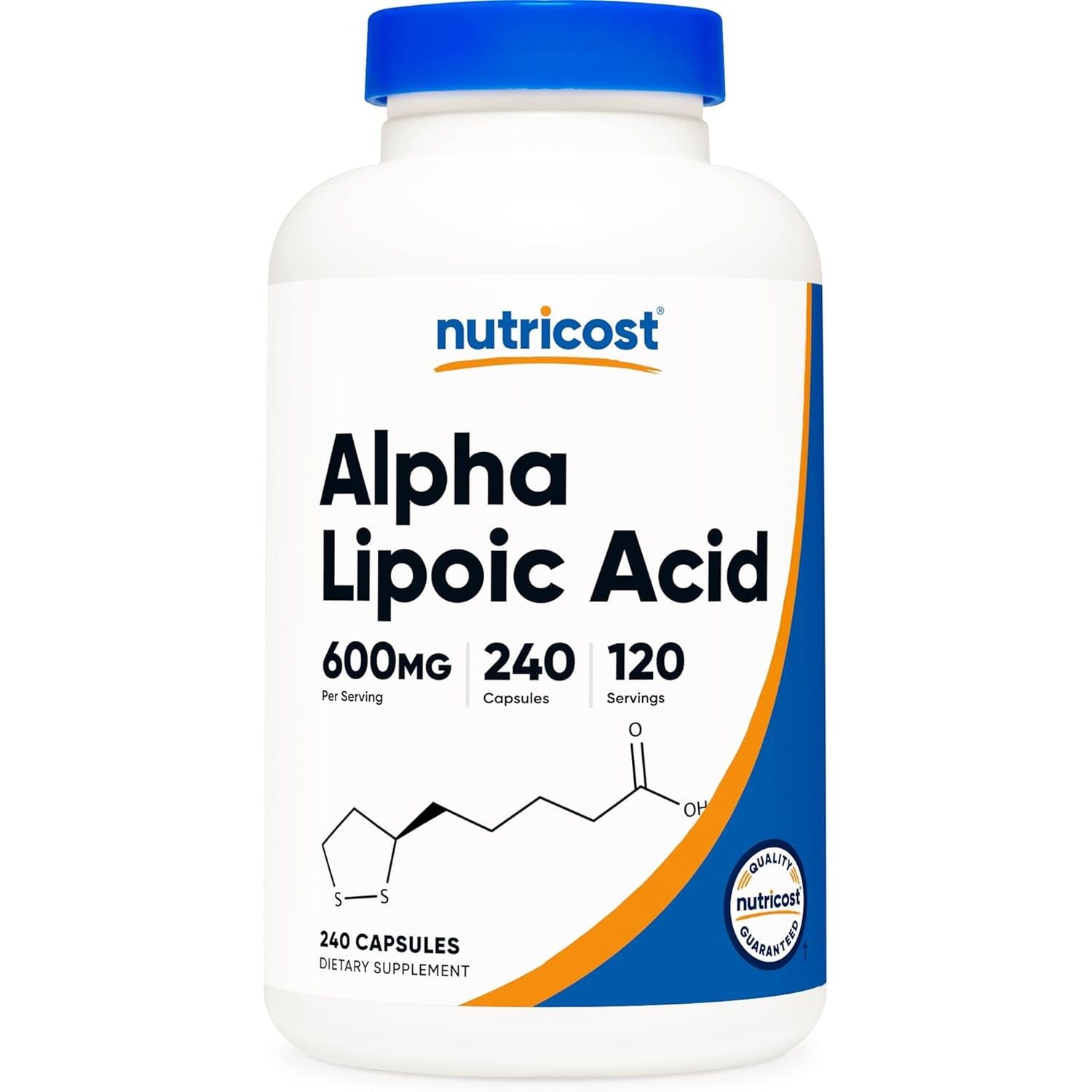 Nutricost Alpha Lipoic Acid 600Mg per Serving, 240 Capsules - Gluten Free, Vegetarian Capsules, Soy Free & Non-Gmo