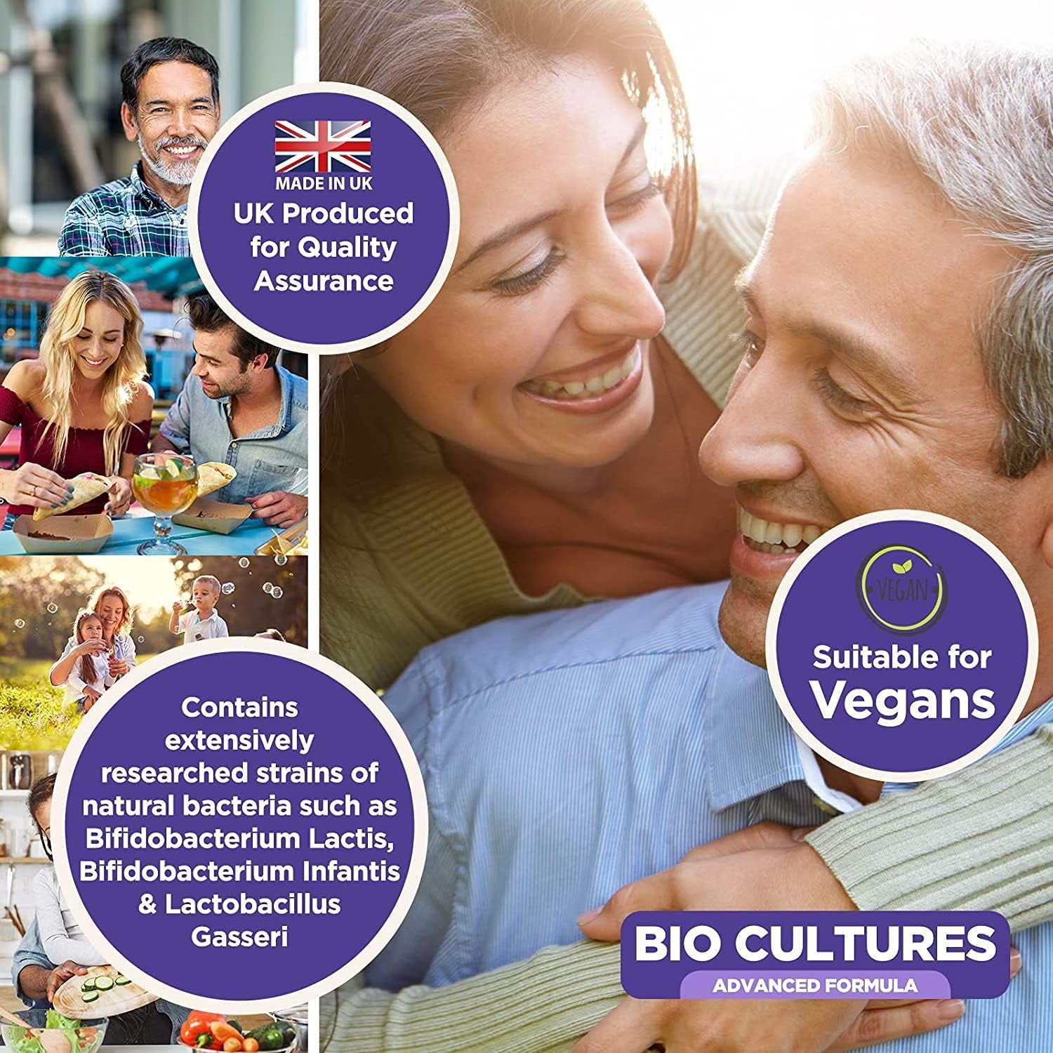 Bio Cultures Complex Probiotics & Prebiotics 100 Billion CFU - 6 Month Supply - Pro Biotics for Gut Health with Lactobacillus & Saccharomyces Boulardii - Vegan Probiotics for Men & Women - 180 Caps