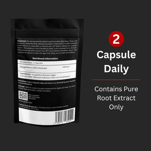 Pure Tongalimax - 120 Capsules - 200:1 Extract from Tongaliroot Only - with Zero Additives - Energy, Vitality and Performance for Men