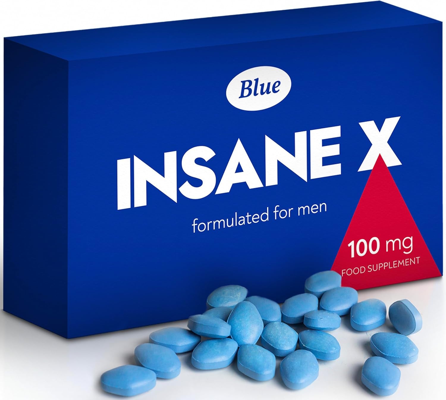 INSANE X - 20 Extra Strong Pills for Men UK - Natural Fast-Acting Maca Ginseng Tablets for Men - for Enhanced Performance
