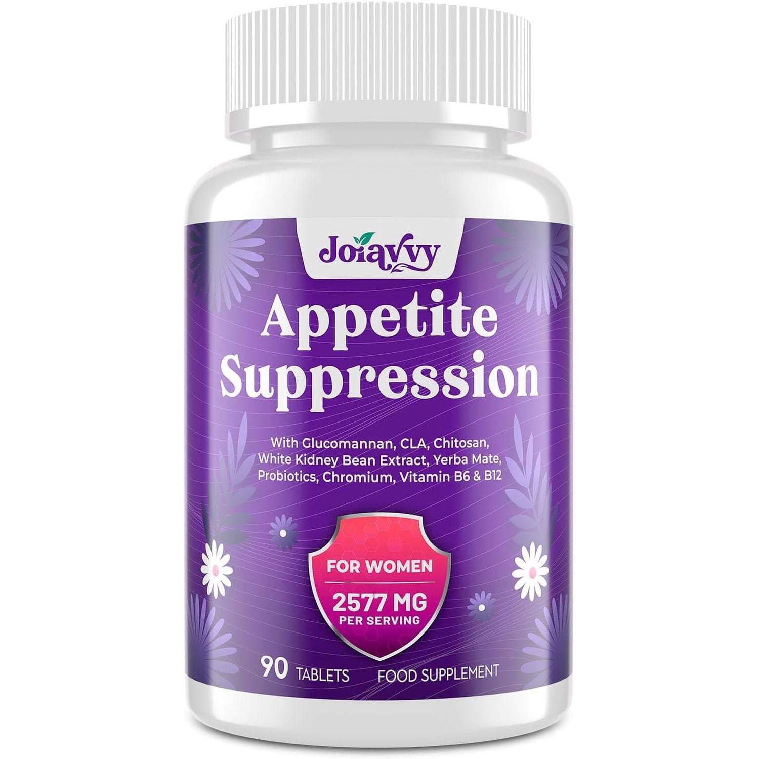 Appetite Suppressants for Women, Natural Fat Burner That Work Fast, High Dose in Glucomannan Konjac Root, White Kidney Bean for Weight Management, Metabolism Booster, Keto Friendly (90 Tablets)
