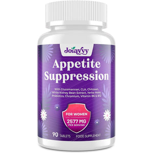 Appetite Suppressants for Women, Natural Fat Burner That Work Fast, High Dose in Glucomannan Konjac Root, White Kidney Bean for Weight Management, Metabolism Booster, Keto Friendly (90 Tablets)
