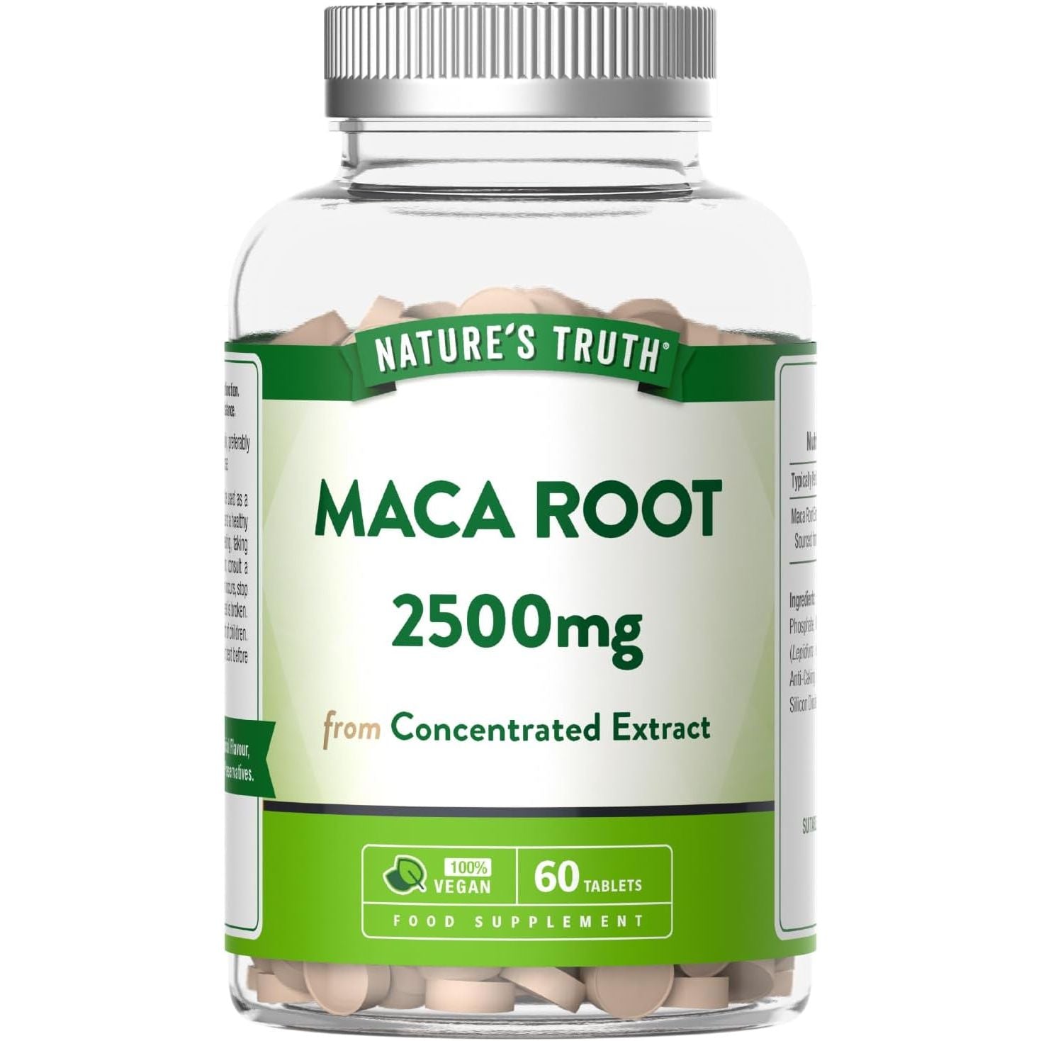 Maca Root 2500Mg | High Strength Supplement for Women & Men | 60 Vegan Tablets from Concentrated Extract | by Nature'S Truth