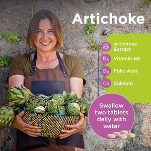Healthspan Artichoke Extract 360Mg (120 Tablets) | Supports Digestion & Liver Health | High Strength Vegan Artichoke Tablets with 7.2Mg of Cynarin | with Calcium, Folate & Vitamin B6 | Vegan